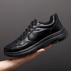 Casual Men Shoes Sneakers Trend, Breathable Leather Sneakers, Non-Slip Male Footwear, Comfortable Leisure Shoes for Men