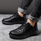 Casual Men Shoes Sneakers Trend, Breathable Leather Sneakers, Non-Slip Male Footwear, Comfortable Leisure Shoes for Men