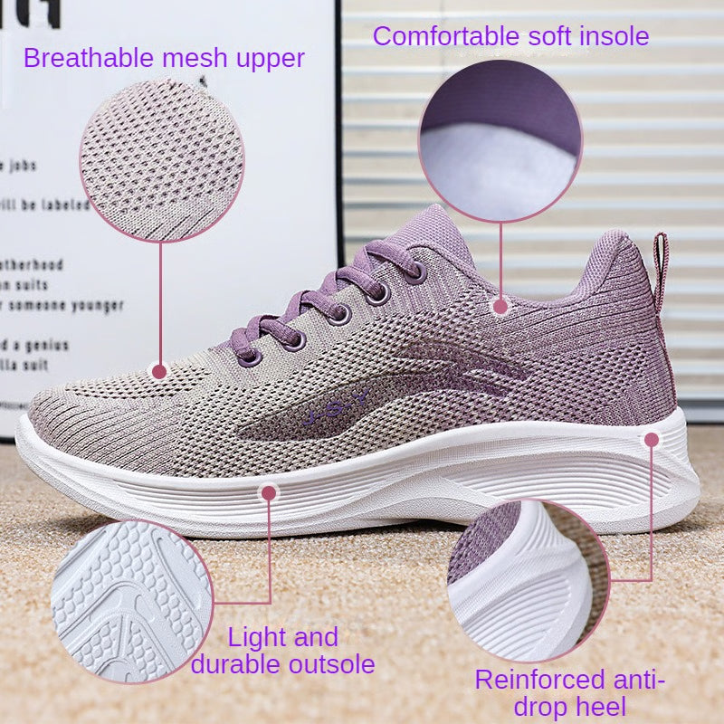 Fashion Mesh Lace-up, High Appearance Level, Thick Sole Increase, All Comfortable, Non-slip Breathable Sports Womens