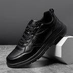 Casual Men Shoes Sneakers Trend, Breathable Leather Sneakers, Non-Slip Male Footwear, Comfortable Leisure Shoes for Men