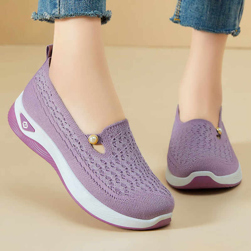 Lightweight Shoes for Women Spring Autumn, Casual Soft Sole Single Shoe, Breathable Womens Shoes, Comfortable Mother